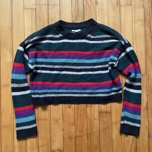 American Eagle Outfitters Striped Cropped Sweater Women's Size S